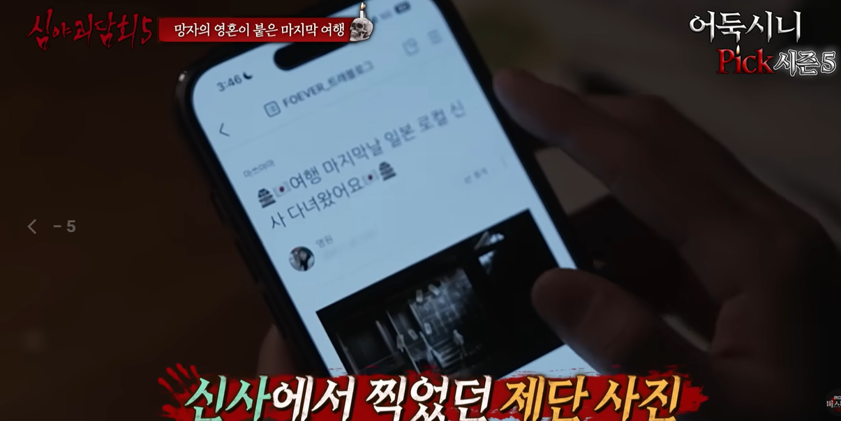 마쓰야마, 숲속 신사에서 파워 블로그가 겪은 이야기 - 심야괴담회 10 8