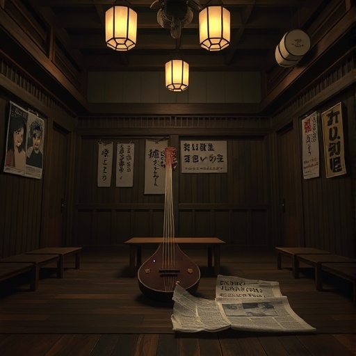 일본 도톤보리 카도자의 샤미센 괴담